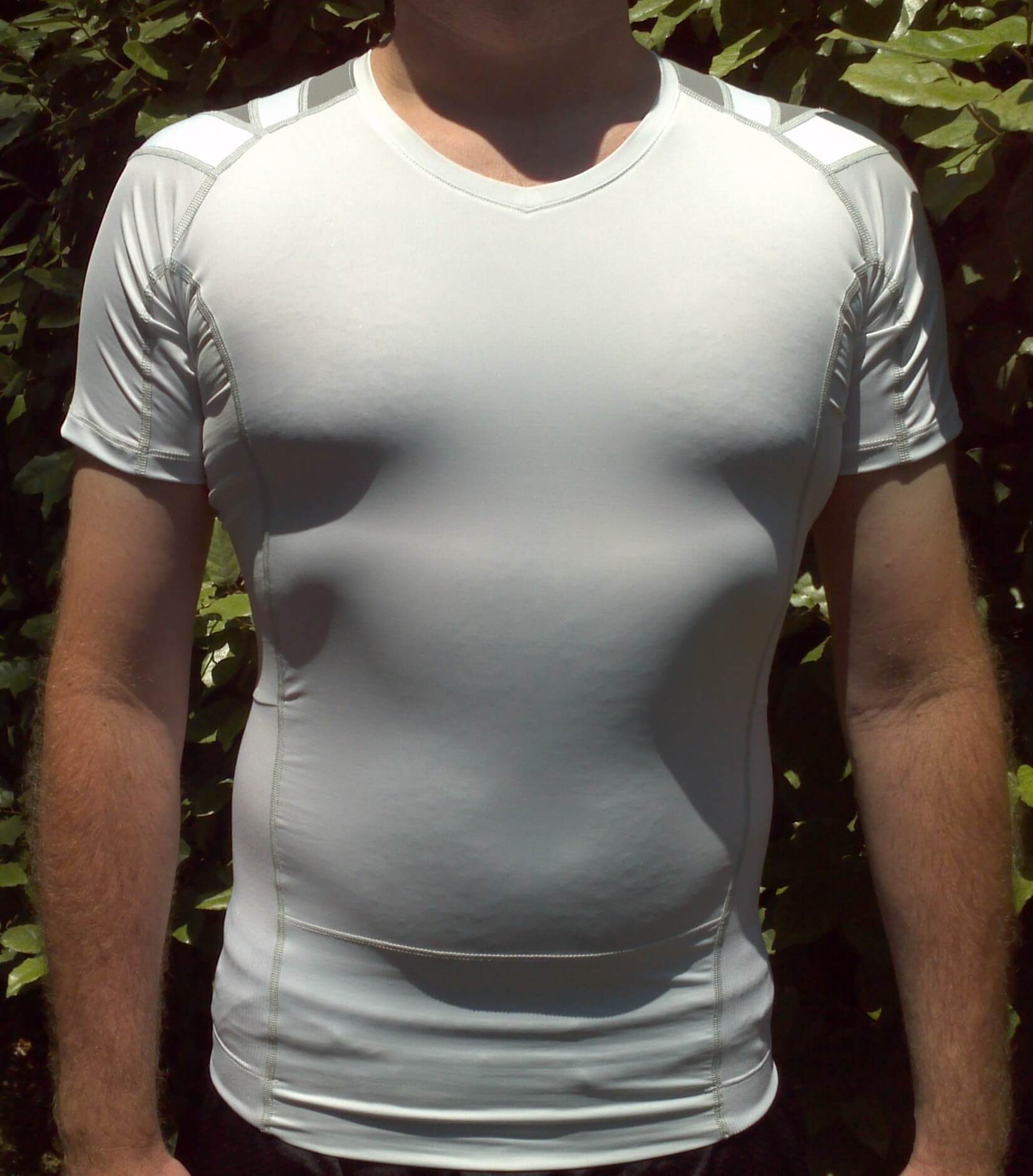 ALIGNMED Posture Shirt 2.0 Zipper for Men, White, X-Small 
