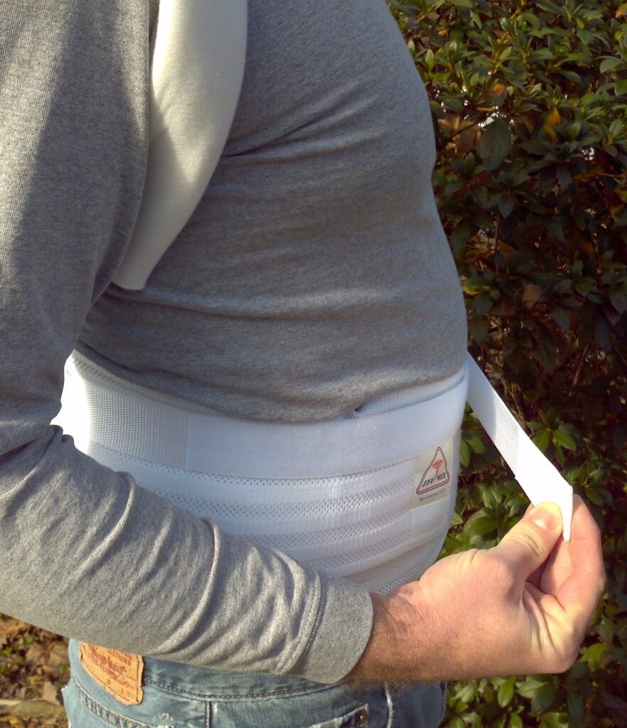 Secure shoulder straps on top of waist band